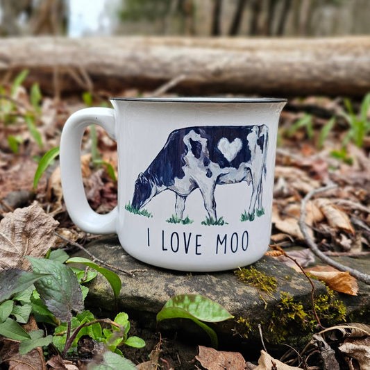I Love Moo Cow Coffee Mug: White Mug