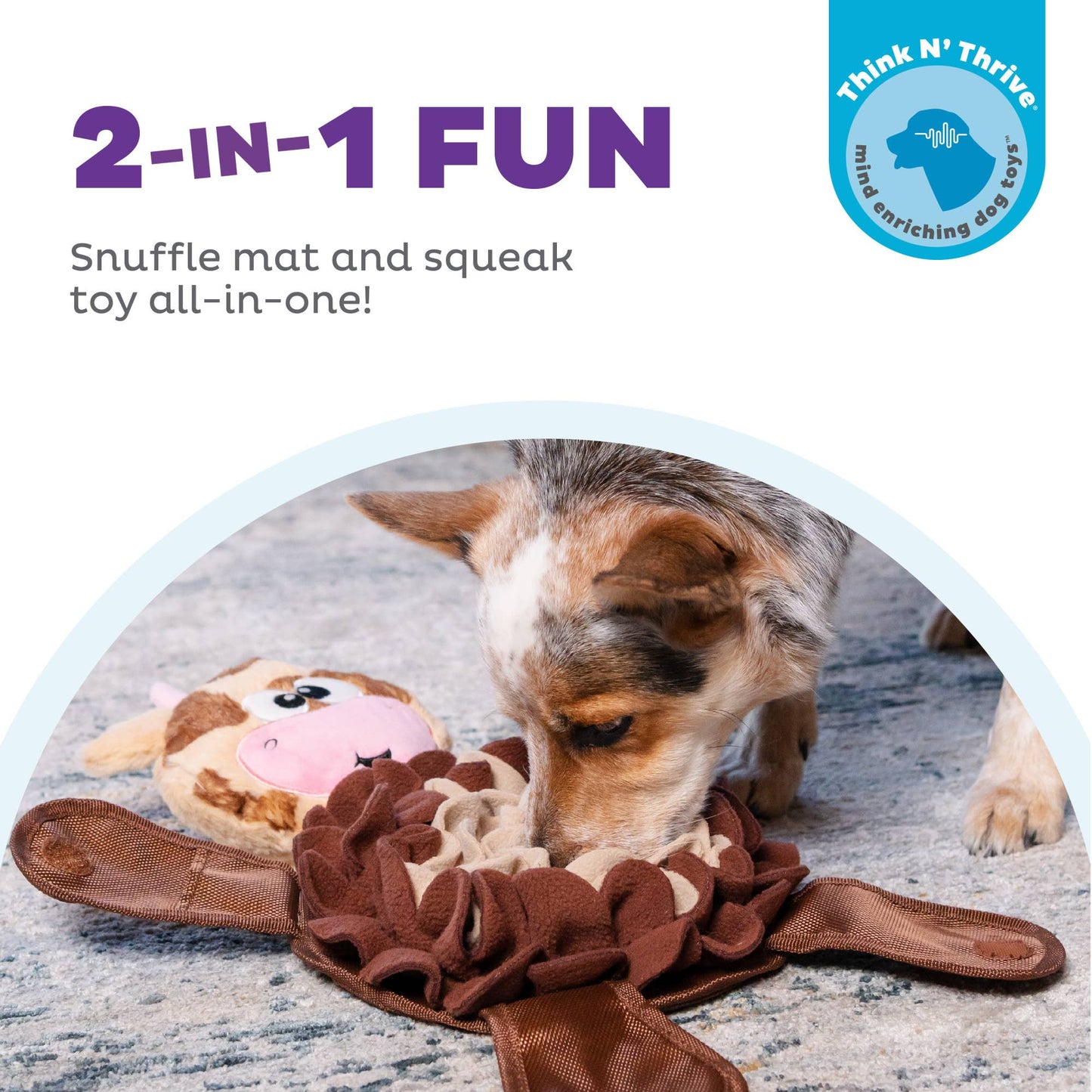 Brown Cow Dog Toy: Large