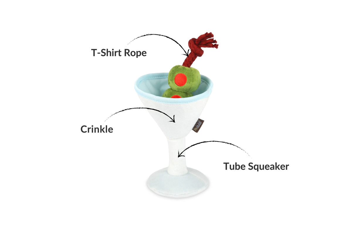 Barktender Pawtini Martini Dog Toys