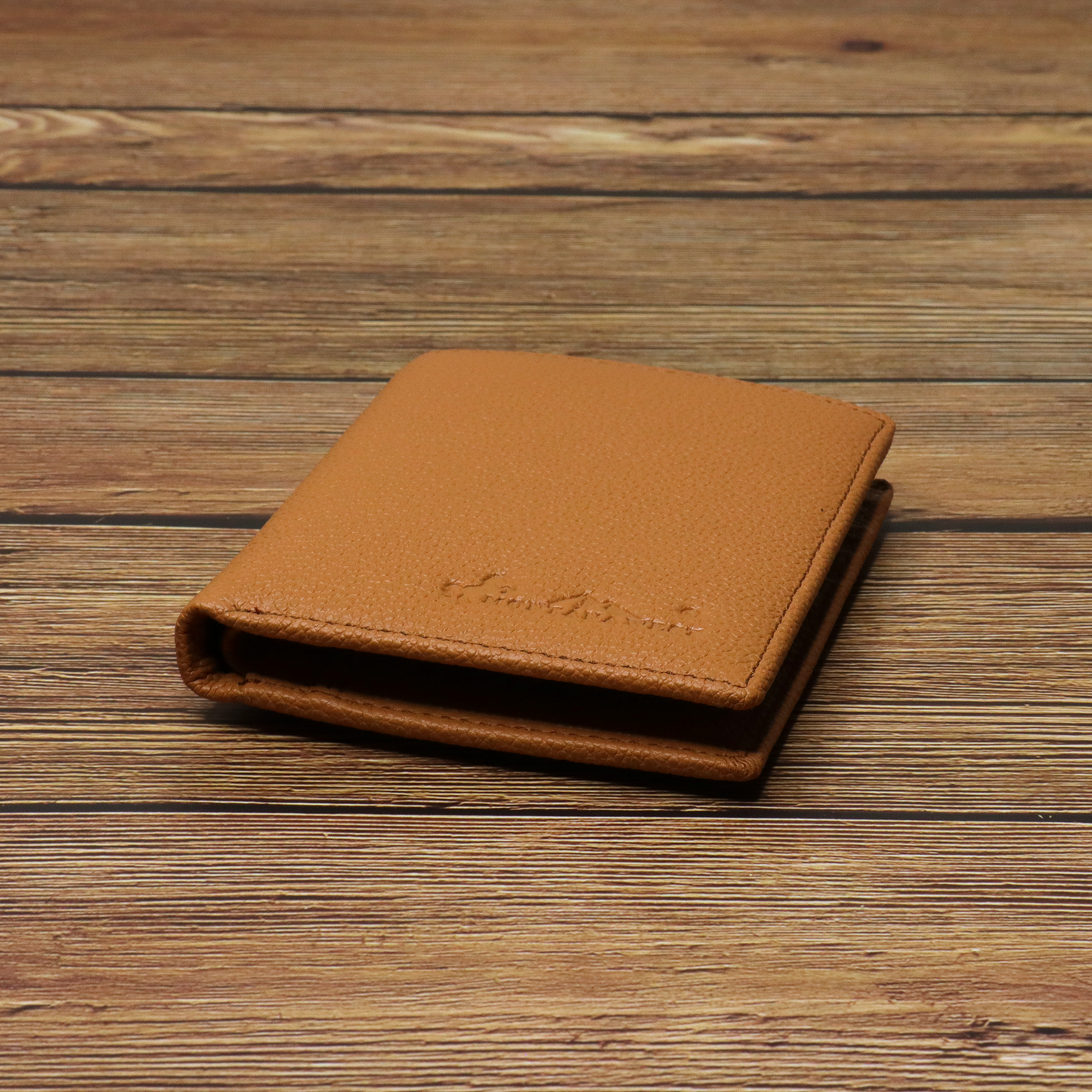 Genuine Leather Men's Bi-Fold Wallet: Coffee
