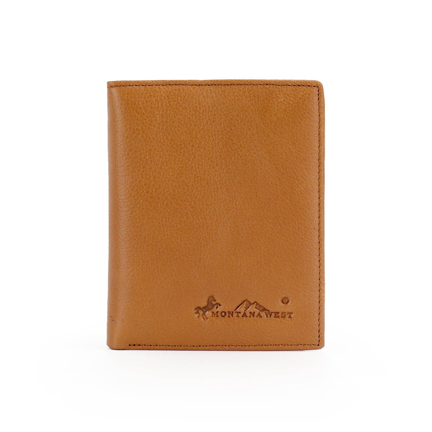 Genuine Leather Men's Bi-Fold Wallet: Coffee