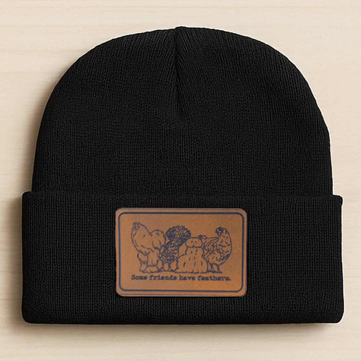 Some Friends have Feathers Beanie Toboggan Winter Kid Hats: Caramel