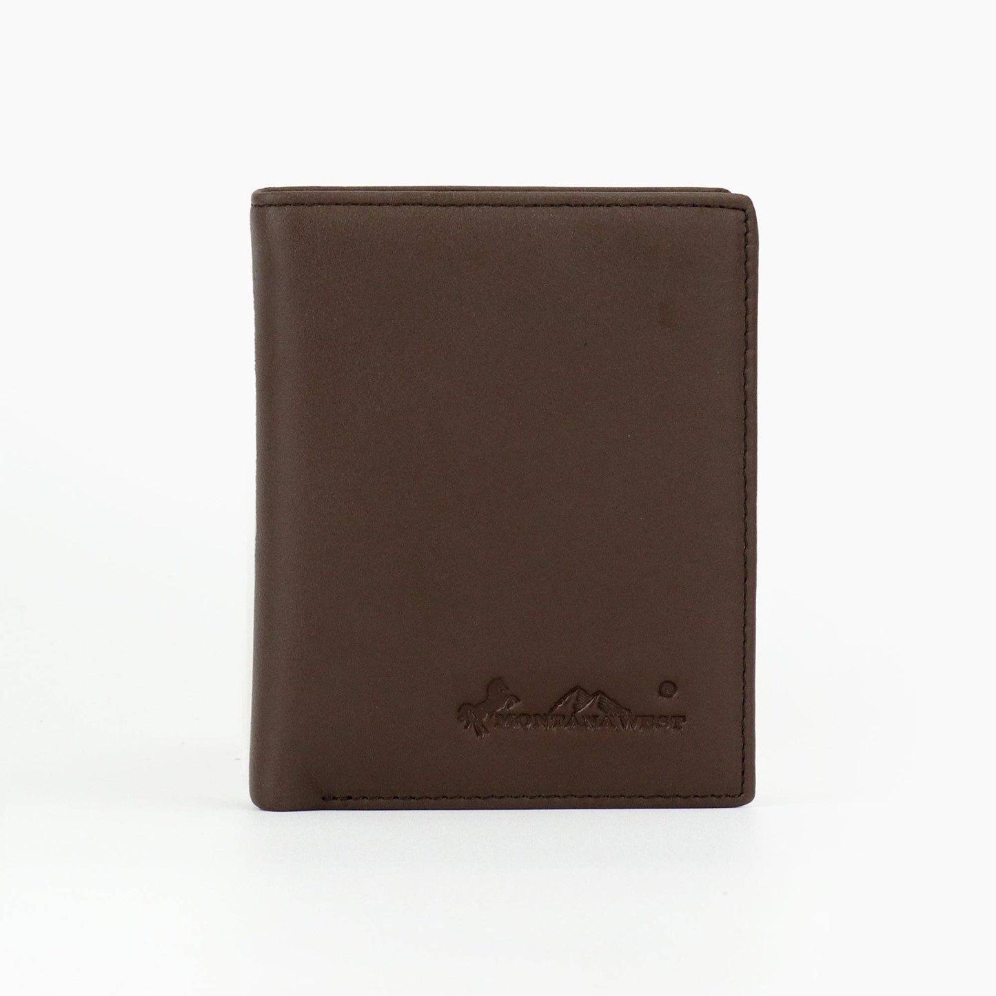 Genuine Leather Men's Bi-Fold Wallet: Coffee