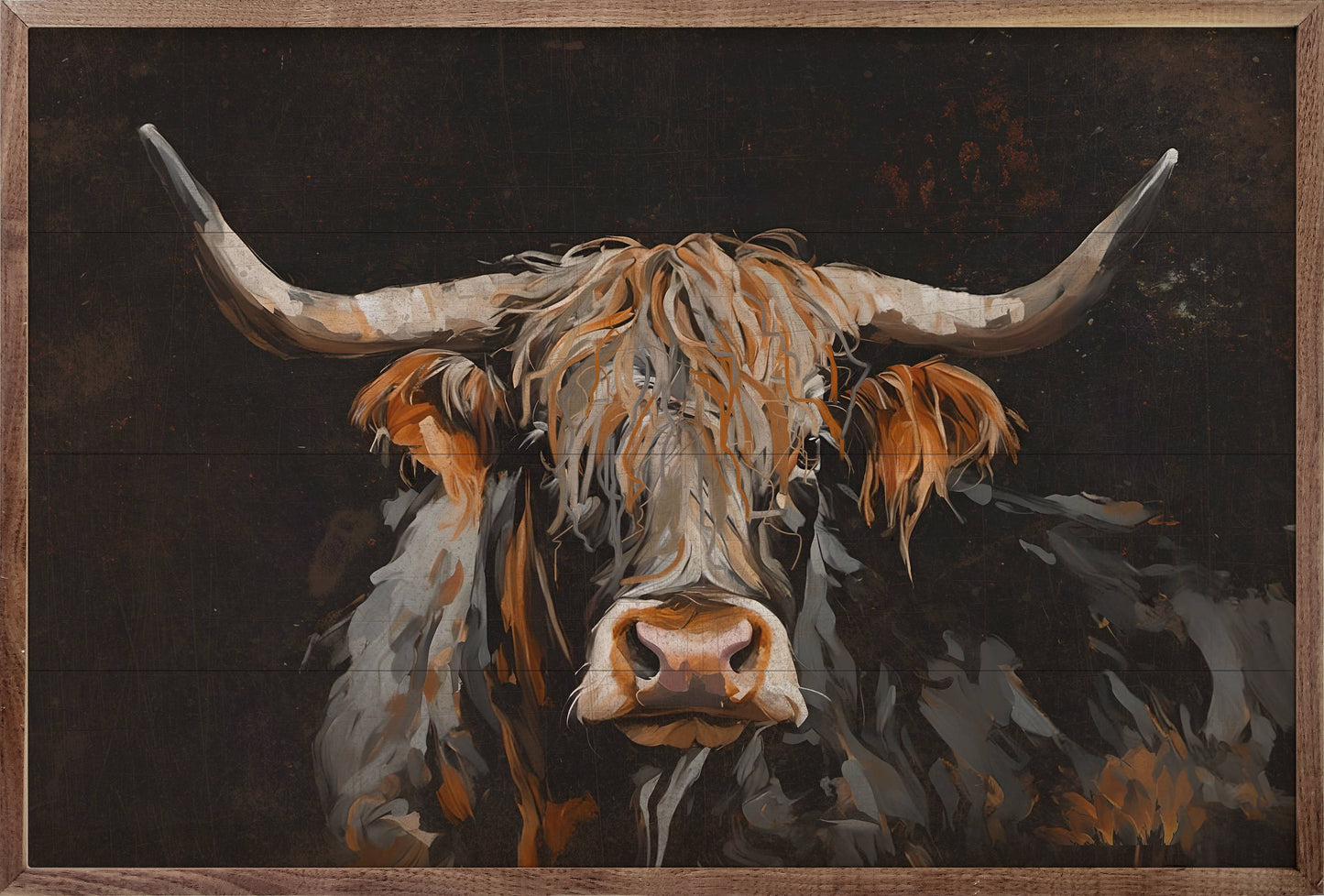 Rust Longhorn Wall Hanging: 16x10