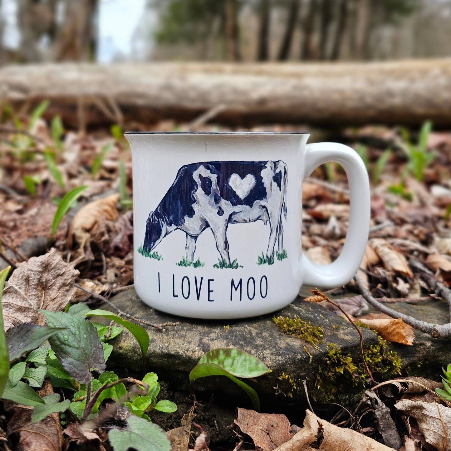 I Love Moo Cow Coffee Mug: White Mug