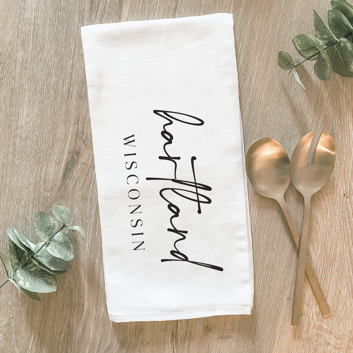 Custom City & State - Cotton Tea Towel