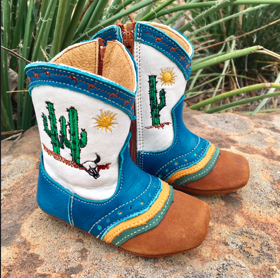 "Phoenix" Cactus Baby Boots, Size 1-3 : 3