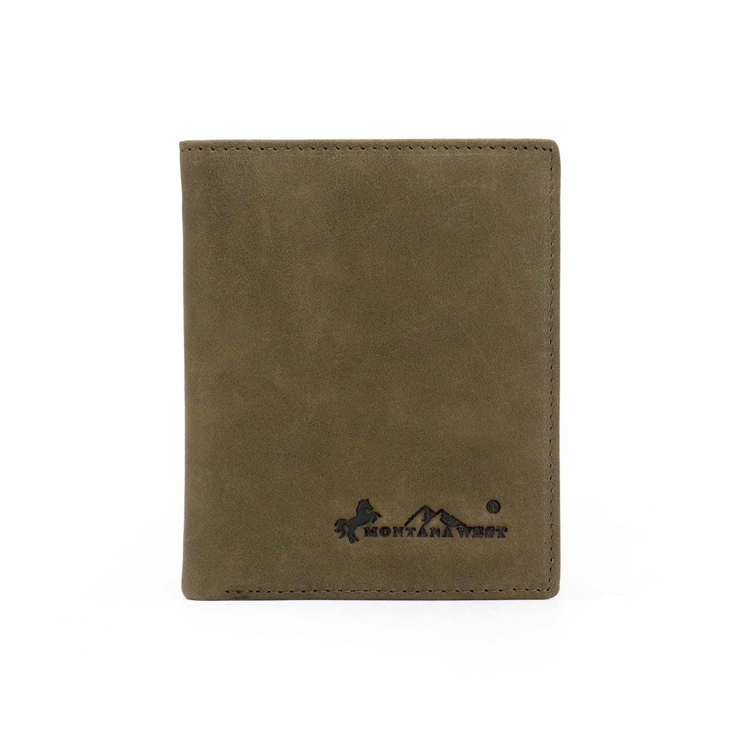 Genuine Leather Men's Bi-Fold Wallet: Coffee