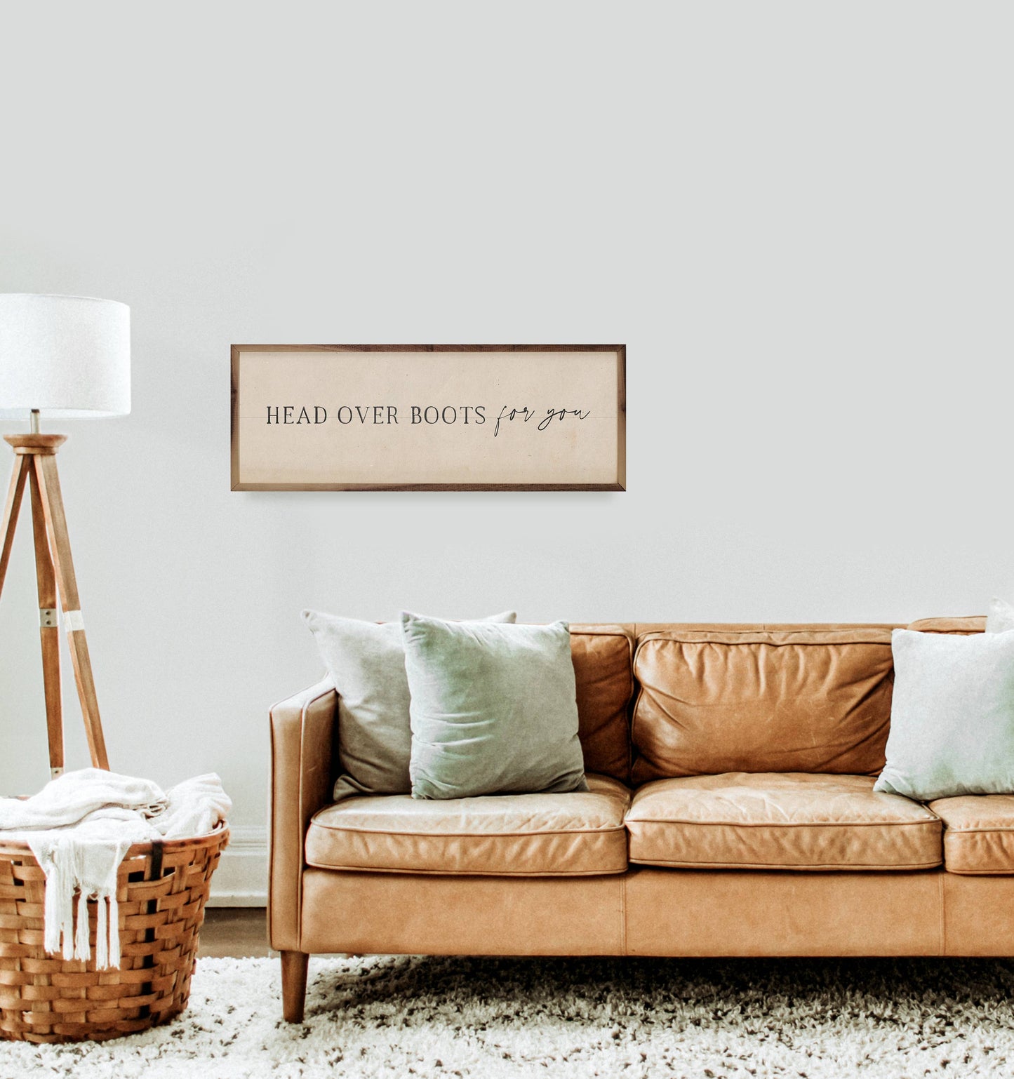 Head Over Boots For You White: 36x12