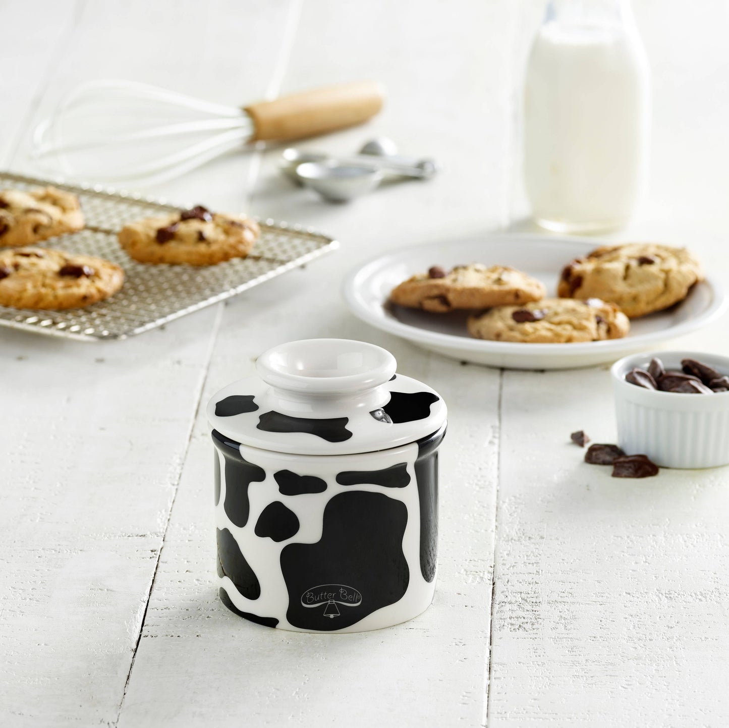 The Original Butter Bell® Crock - Farmhouse Cow Pattern