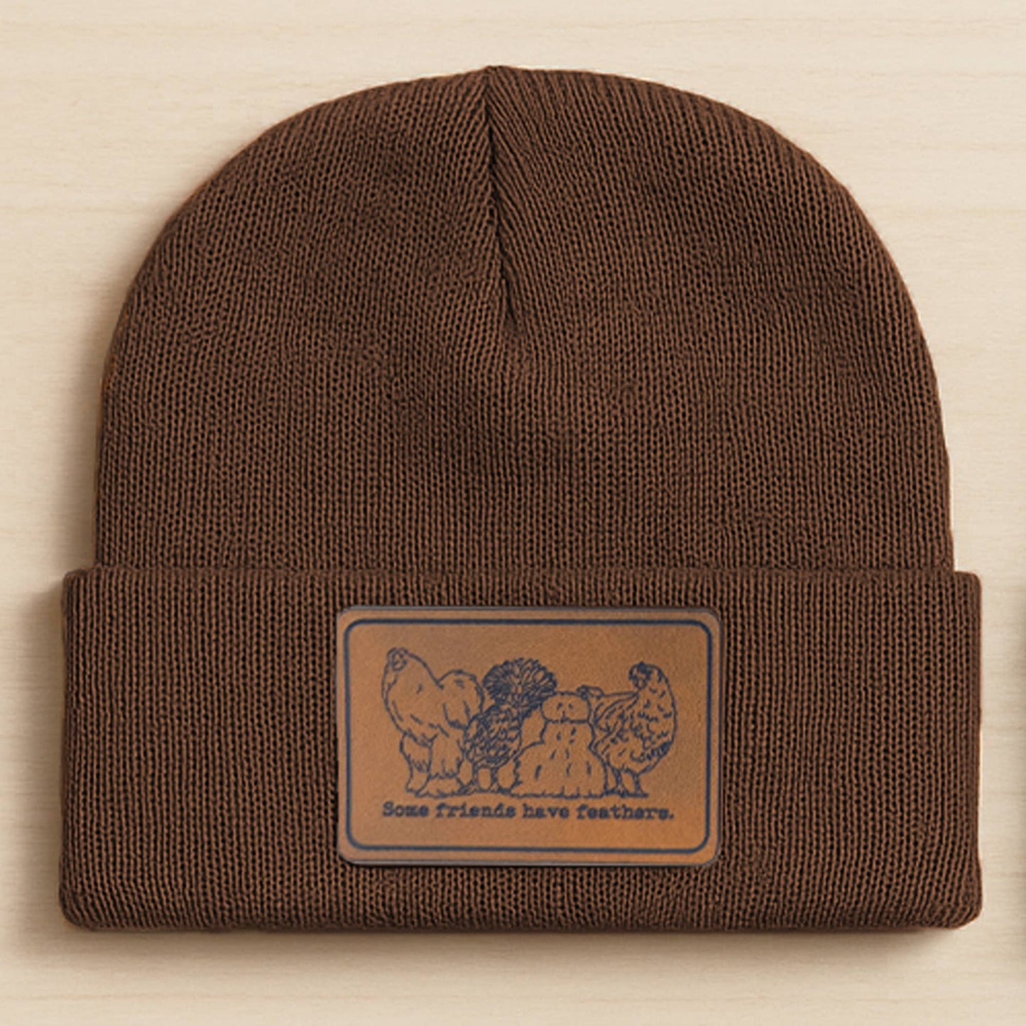 Some Friends have Feathers Beanie Toboggan Winter Kid Hats: Caramel
