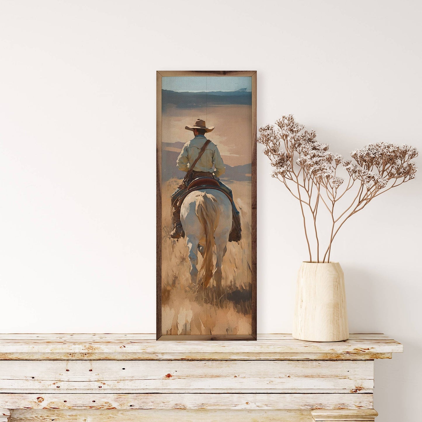 Western Riding Cowboy Sign/ Wall Decor-4x12