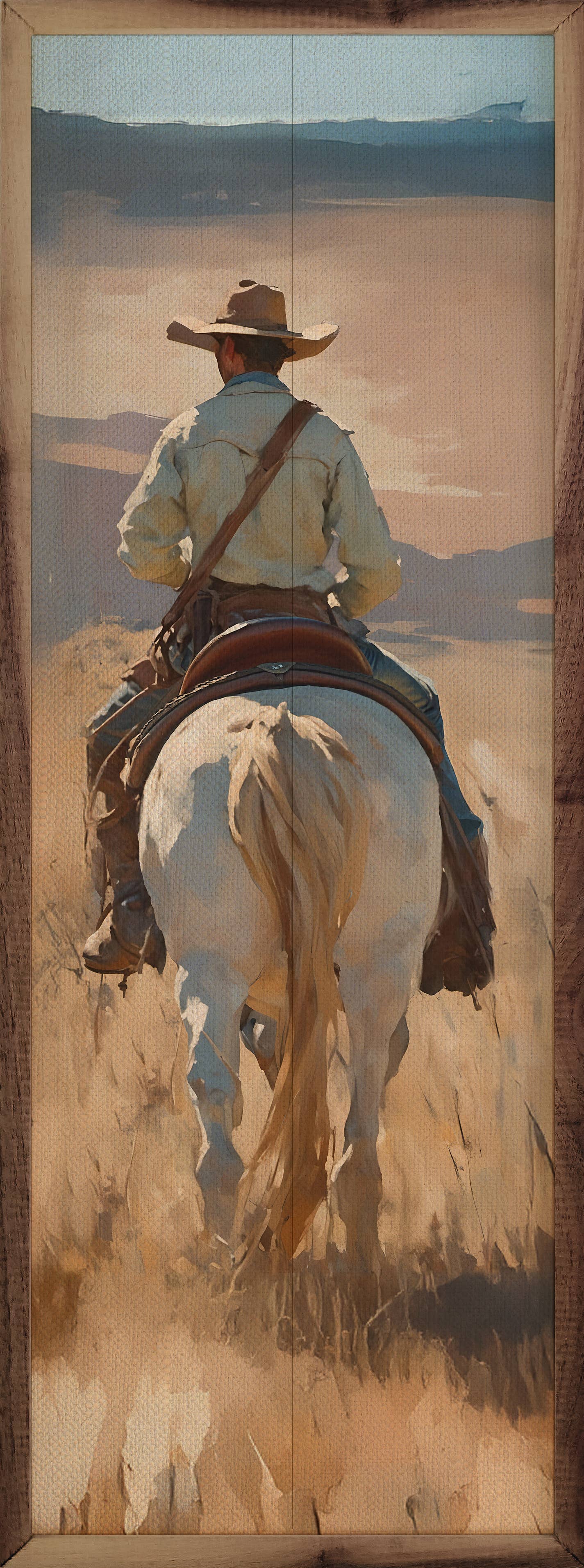 Western Riding Cowboy Sign/ Wall Decor-4x12