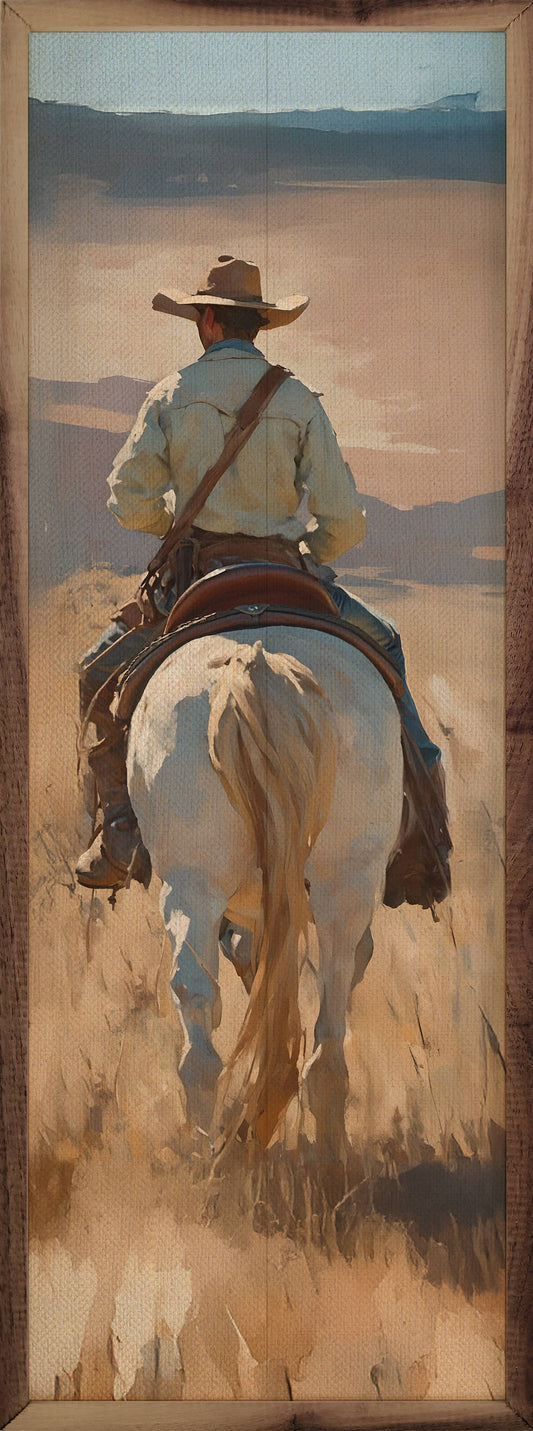 Western Riding Cowboy Sign/ Wall Decor-4x12