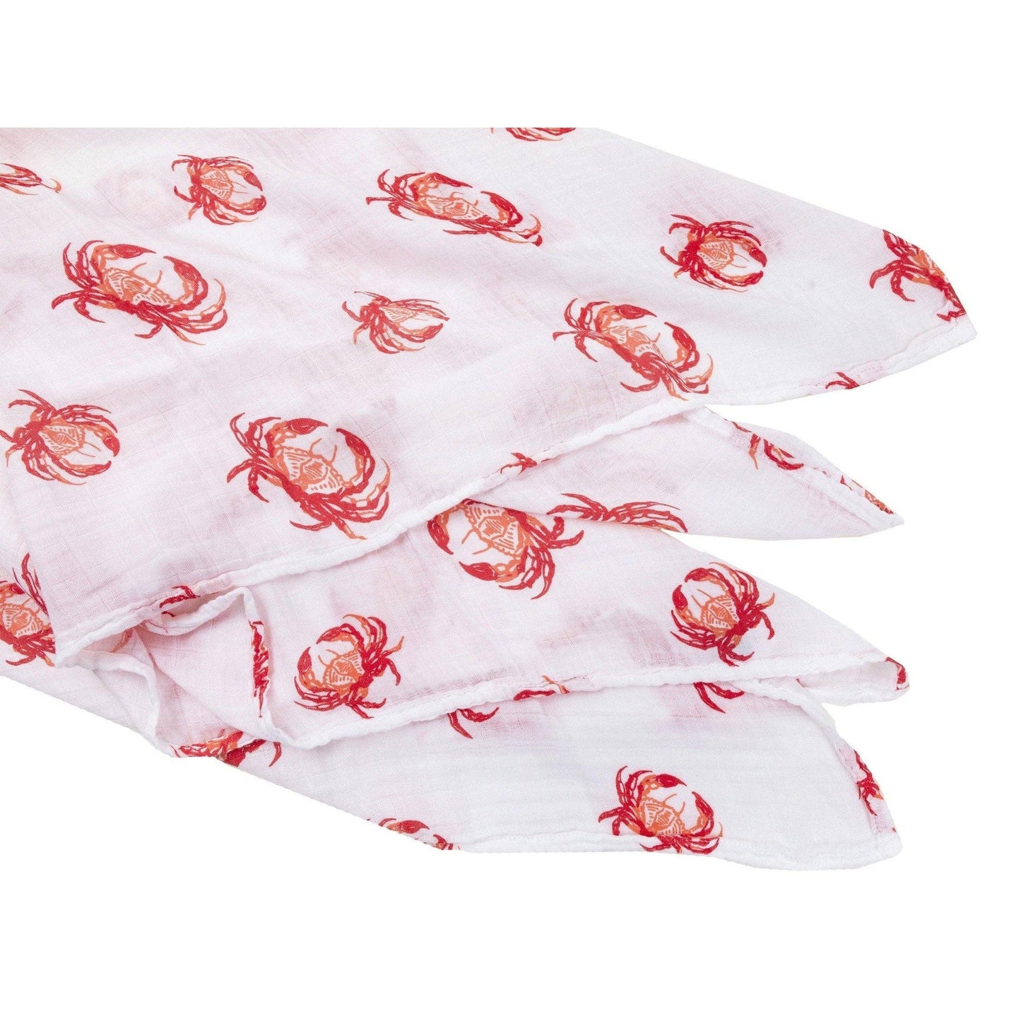 Pink Crab Baby Swaddle Blanket