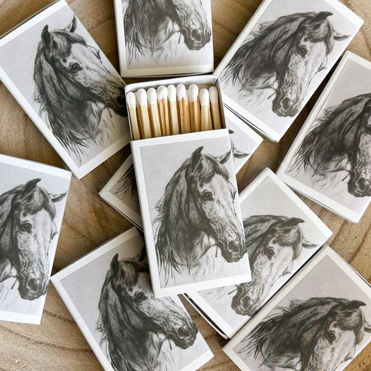 Horse Vintage Portrait Match Set