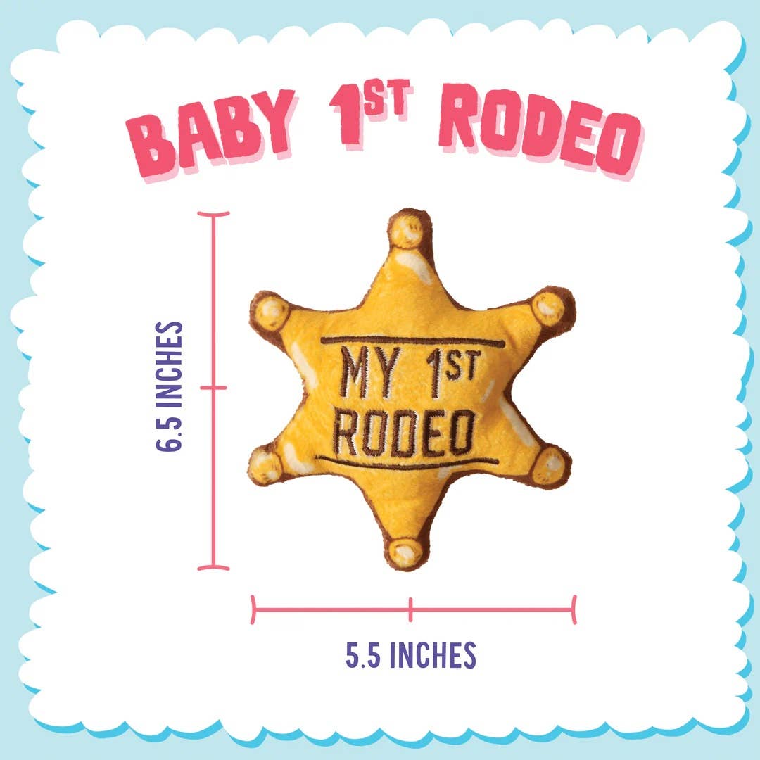 1st Rodeo Badge Plush Dog Toy