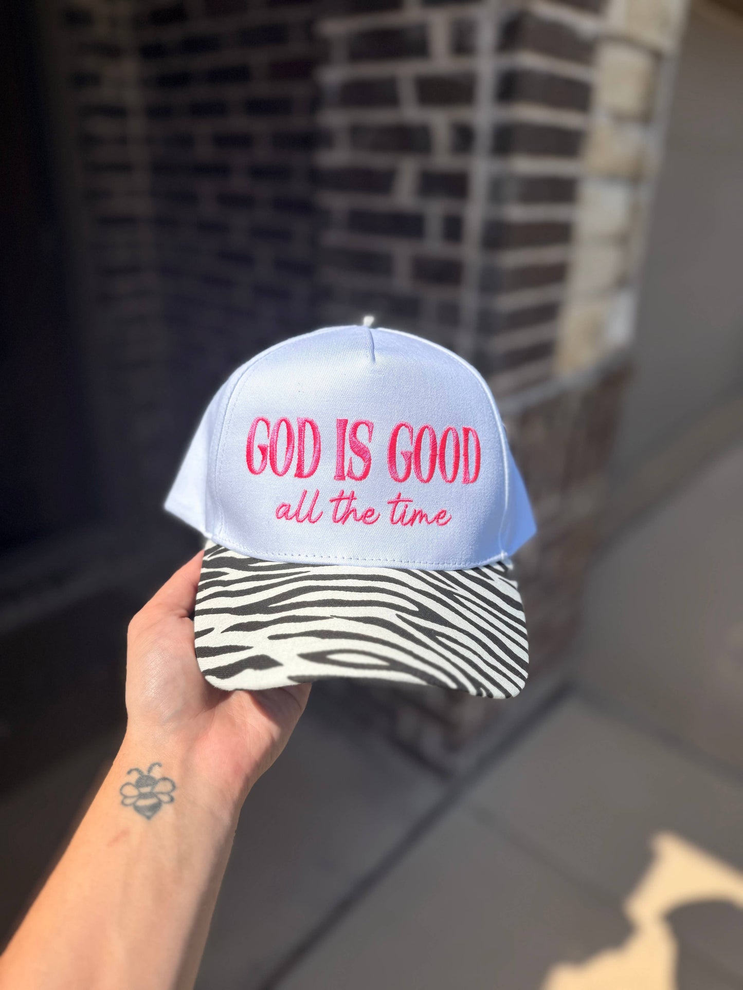 Custom Printed Bill Embroidered Hat: Small Leopard