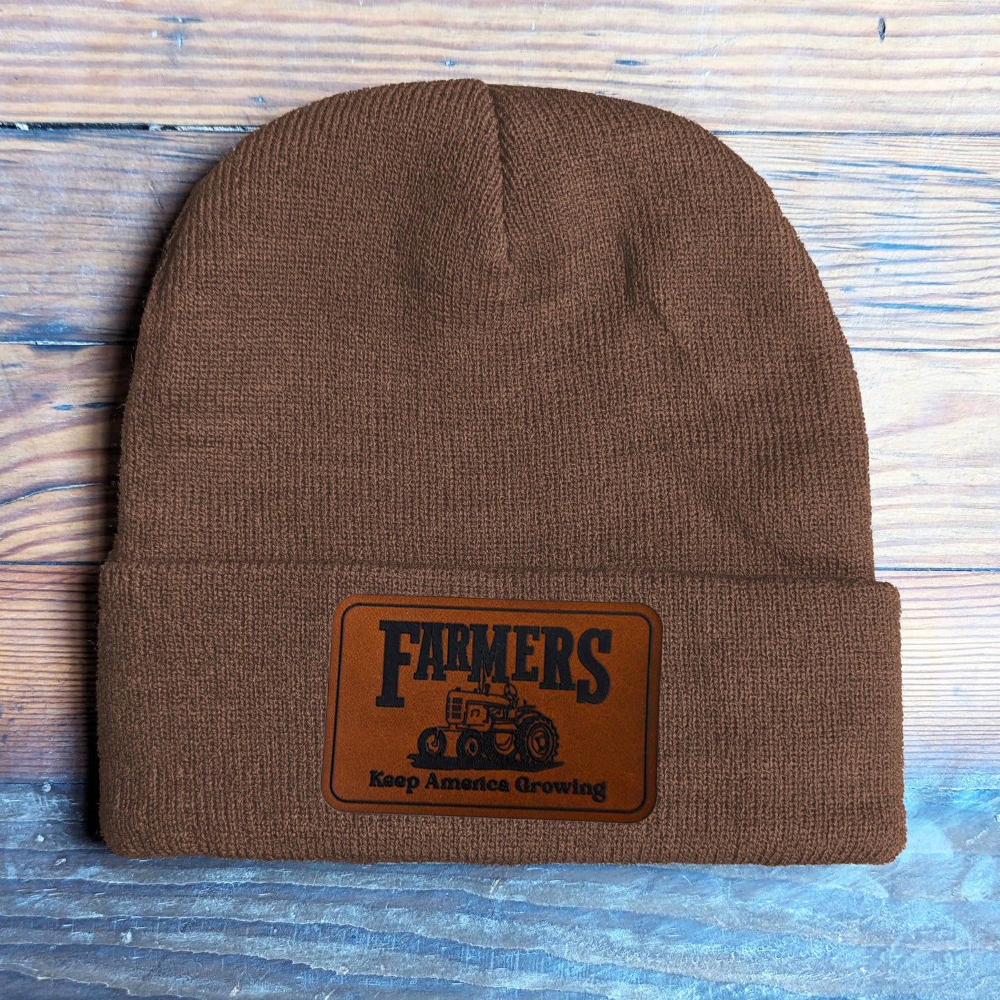 Tractor Farm Country Western Beanie Toboggan Kids 4 Colors: Caramel