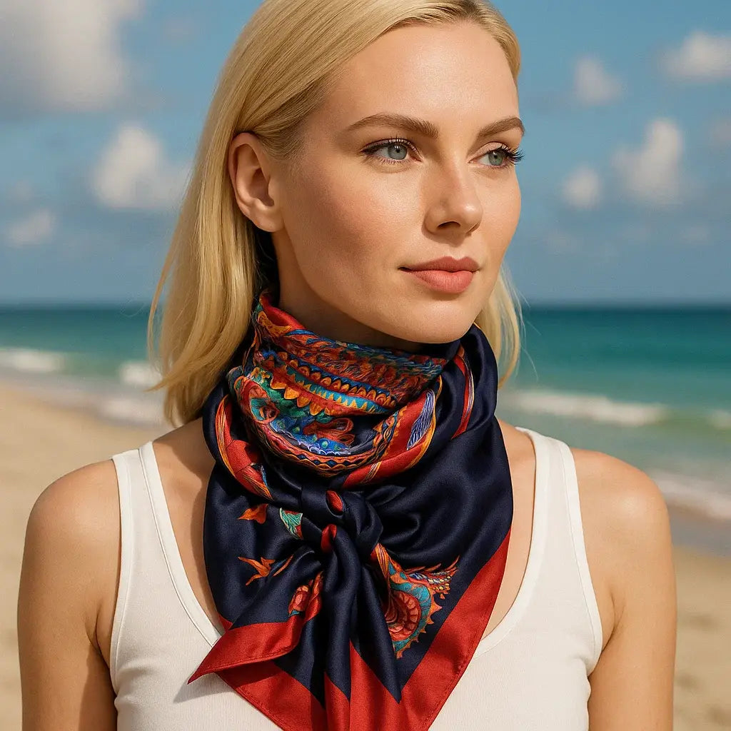 35X35"  Feathers Wild Rag / Scarf WR642