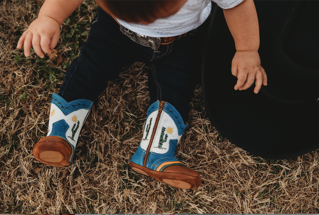 Phoenix Cactus Boots: Size 3 (12-18 months)