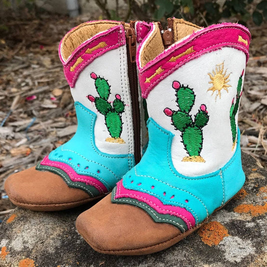 Pecos Cactus Baby Boots: 2 (6-12 months)