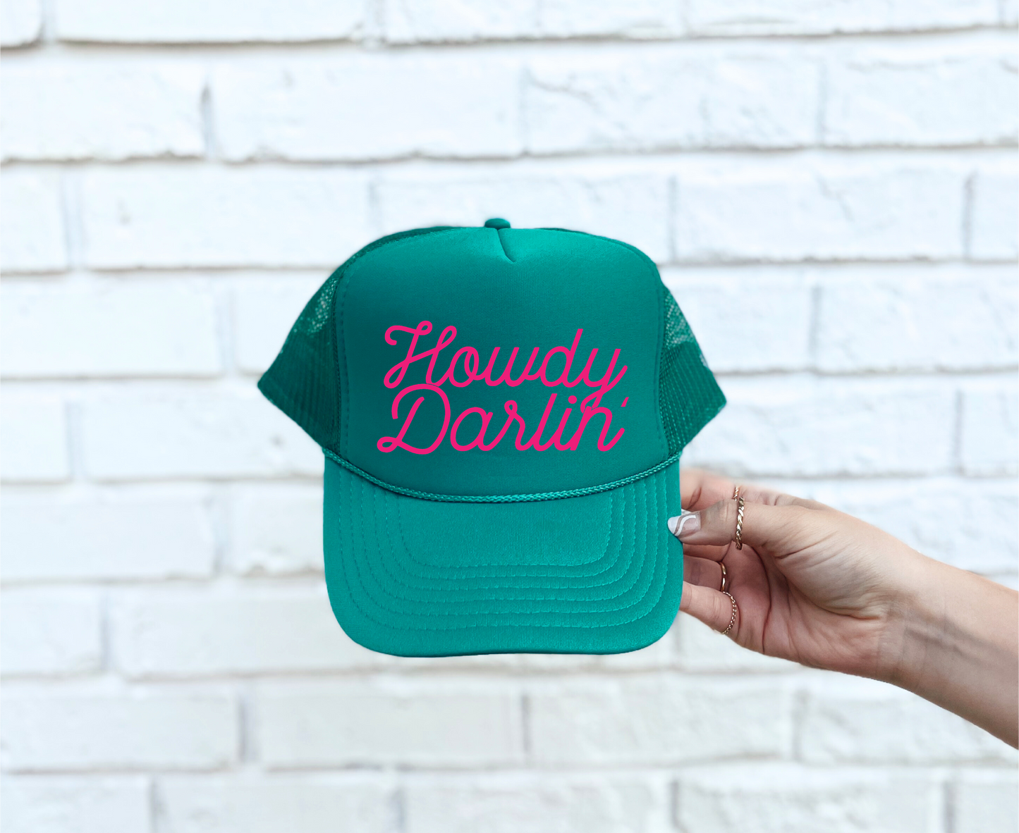 Howdy Darlin' Trucker Hat - Neon Pink Hat