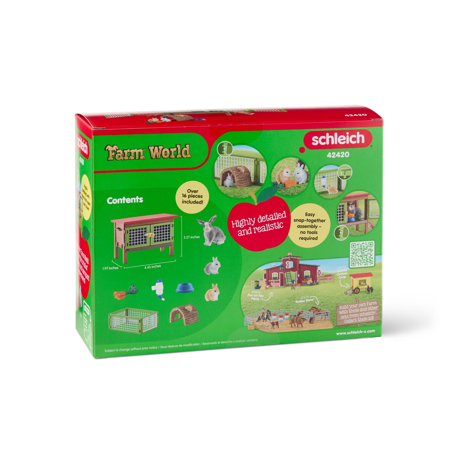 Rabbit Hutch Farm Figurine Toys Play Set