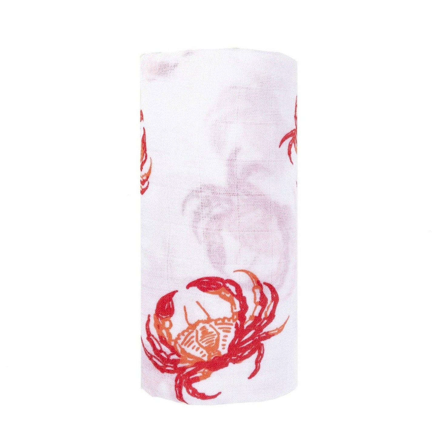 Pink Crab Baby Swaddle Blanket