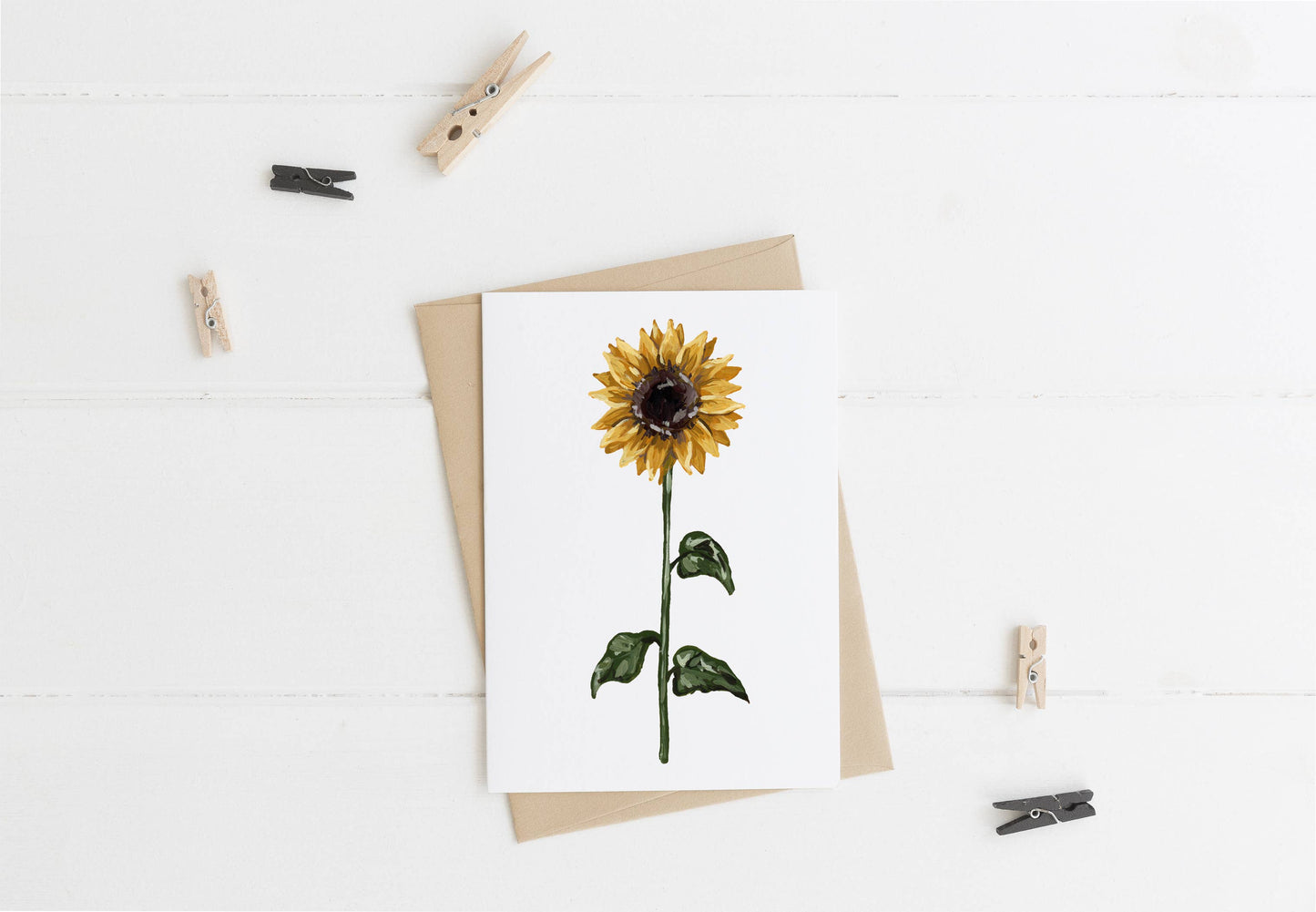 Sunflower Greeting Card: 1 Card