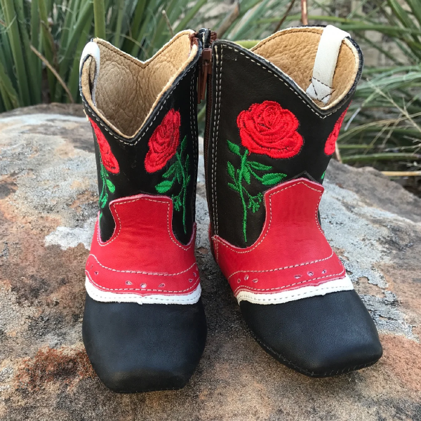 "Ruby" Rose Baby Boots, Size 1-3 : 2