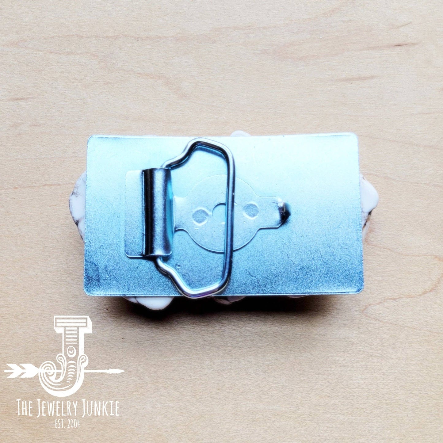 Triple White Slab Belt Buckle