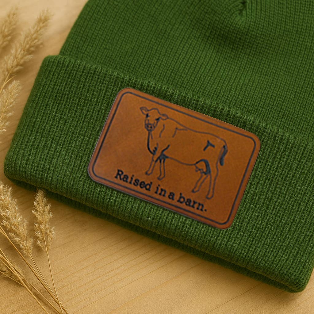 Raised in a Barn Beannie: Green