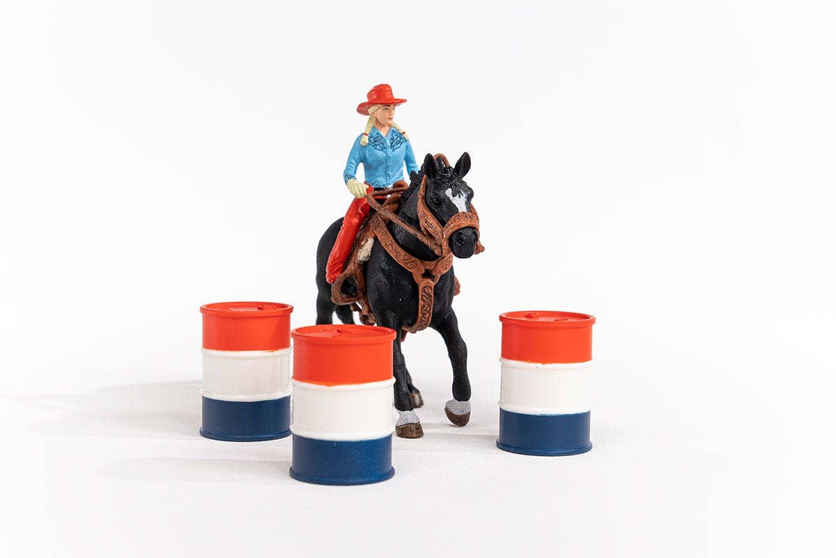 Schleich 3 Barrel Rodeo Racing Playset