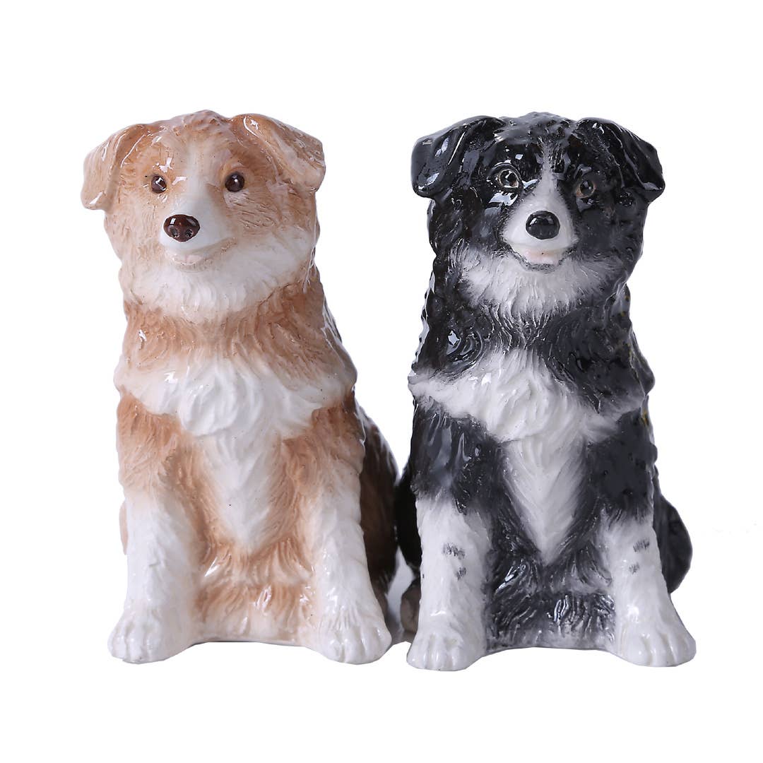 Border Collies Salt and Pepper Shaker Set