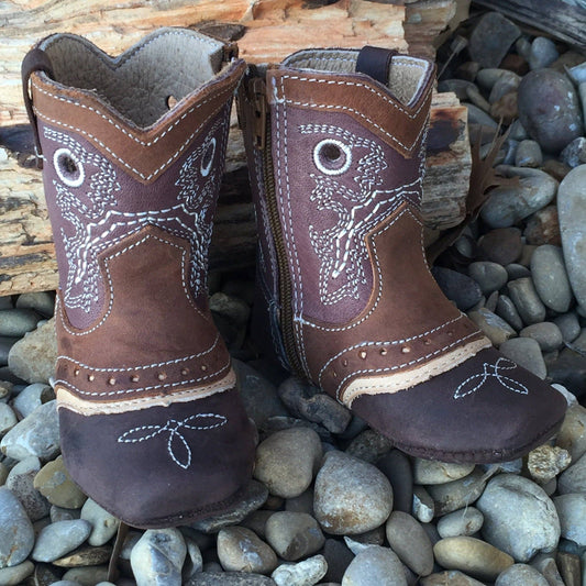 "River" Classic Cowboy Baby Boots: 1 (3-6 months)