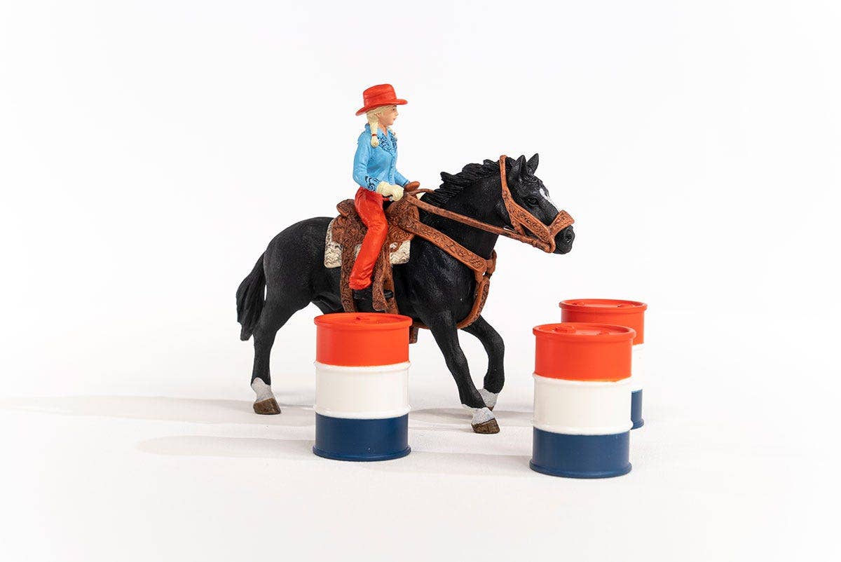 Schleich 3 Barrel Rodeo Racing Playset