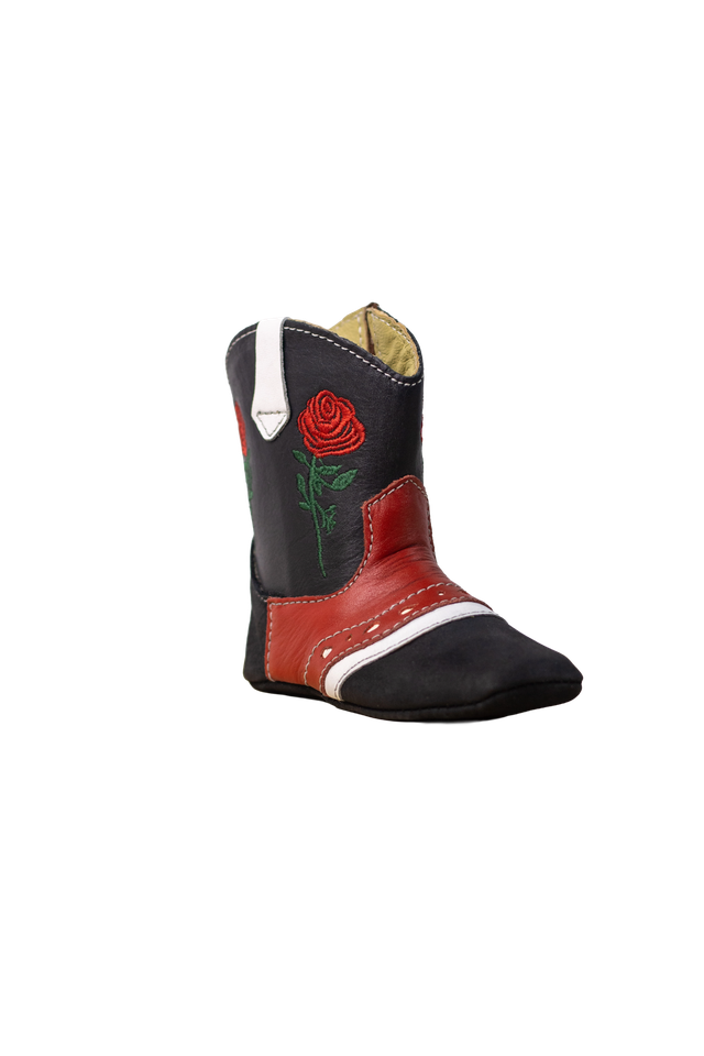 "Ruby" Rose Baby Boots, Size 1-3 : 1
