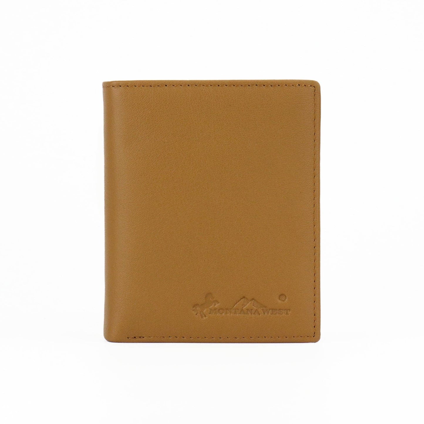 Genuine Leather Men's Bi-Fold Wallet: Coffee