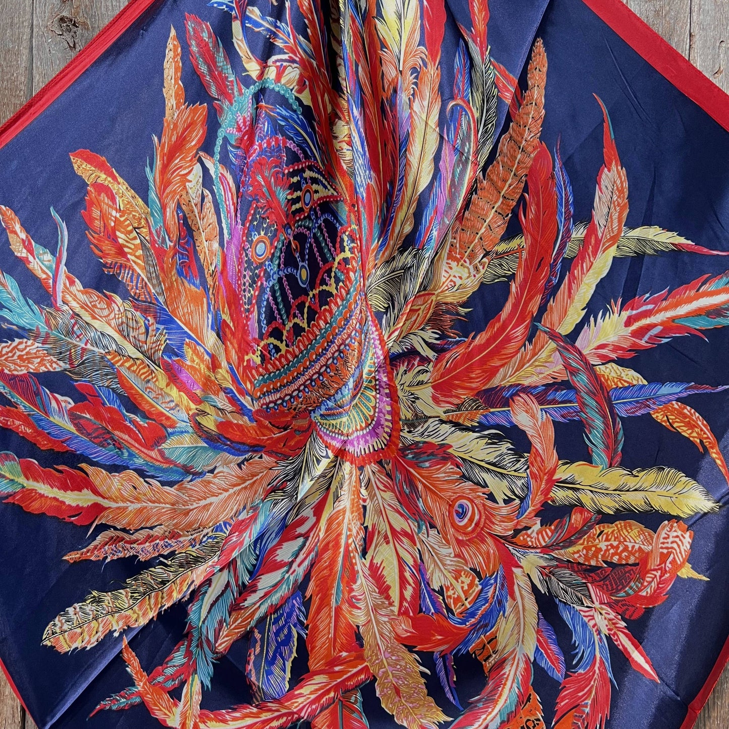 35X35"  Feathers Wild Rag / Scarf WR642