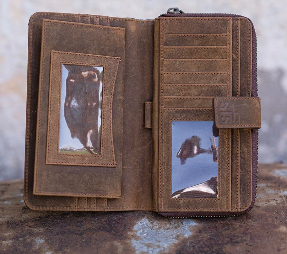 STS Cowhide Chelsea Checkbook Wallet