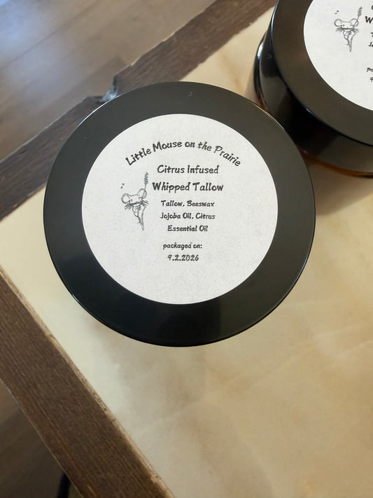 Little Mouse on the Prairie Citrus 4 Ounce Beef Tallow Body Balm