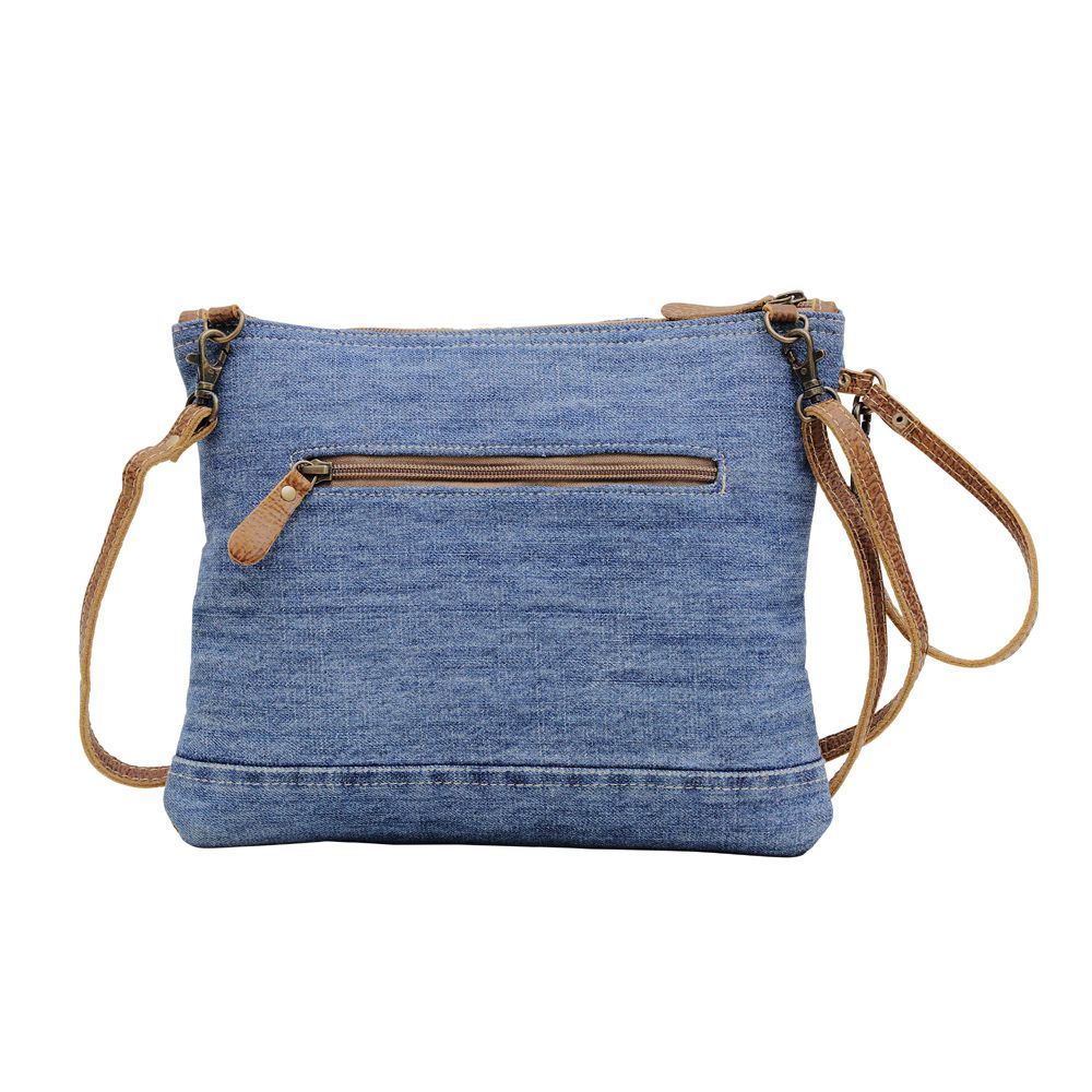 Denim Aztec Small Crossbody Bag