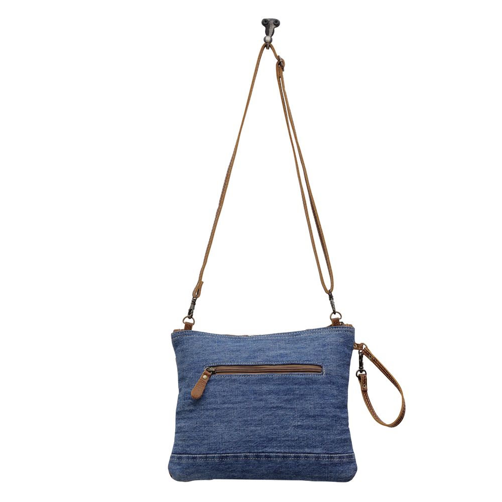 Denim Aztec Small Crossbody Bag