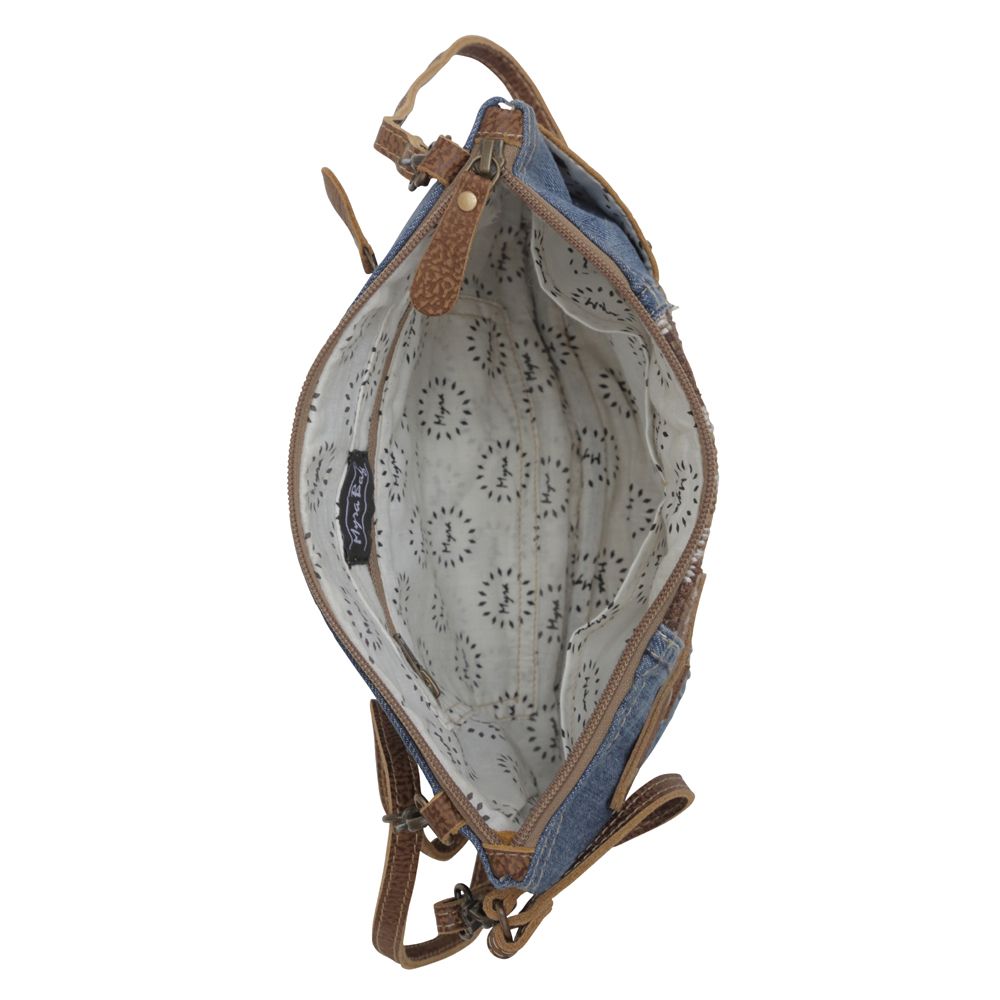 Denim Aztec Small Crossbody Bag
