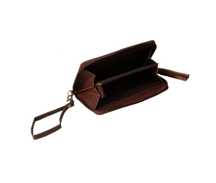 Radiant Sunflowers Hand-Tooled Clutch Wallet