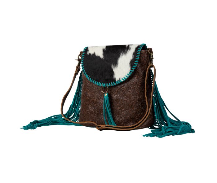 Range Rider Fringed Leather Cowhide Bag