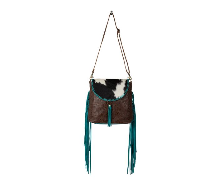 Range Rider Fringed Leather Cowhide Bag