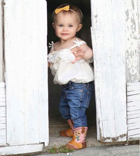 Sophie Sunflower Baby Boots: Size 3 (12-18 months)