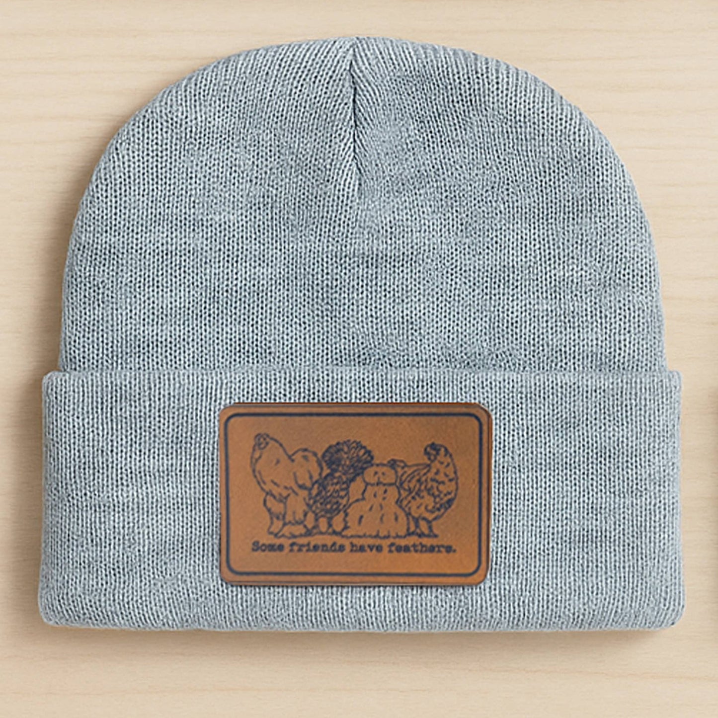 Some Friends have Feathers Beanie Toboggan Winter Kid Hats: Caramel